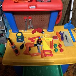 Toy Tool Bench With Tools