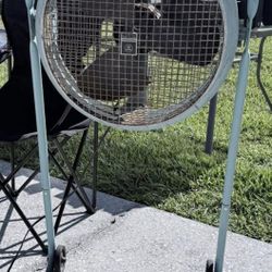 RARE 1960's Vintage Industrial Westinghouse AM 17-1 Aqua Blue Floor Fan