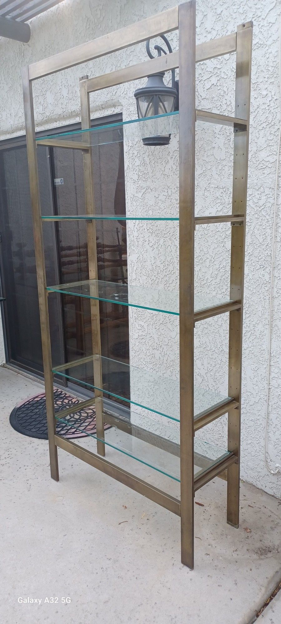 Bronze toned metal brass 5 shelf mcm etagere $800obo