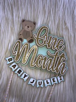 One month cake topper
