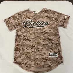 San Diego Padres Wil Venable Jersey military brown camo youth medium