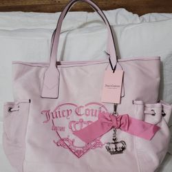 Juicy Couture Girlie Royalty Chiffon Pink Tote 