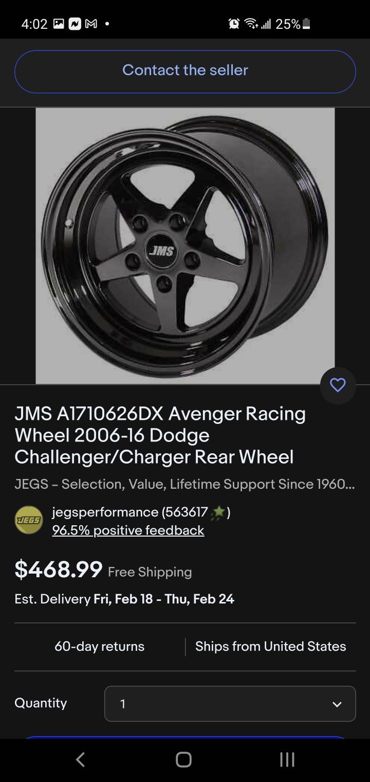 Jms Front Drag Wheels 17in