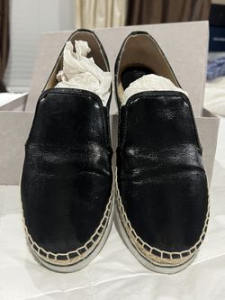 Black Wet Look Canvas,Espadrille Sneakers'