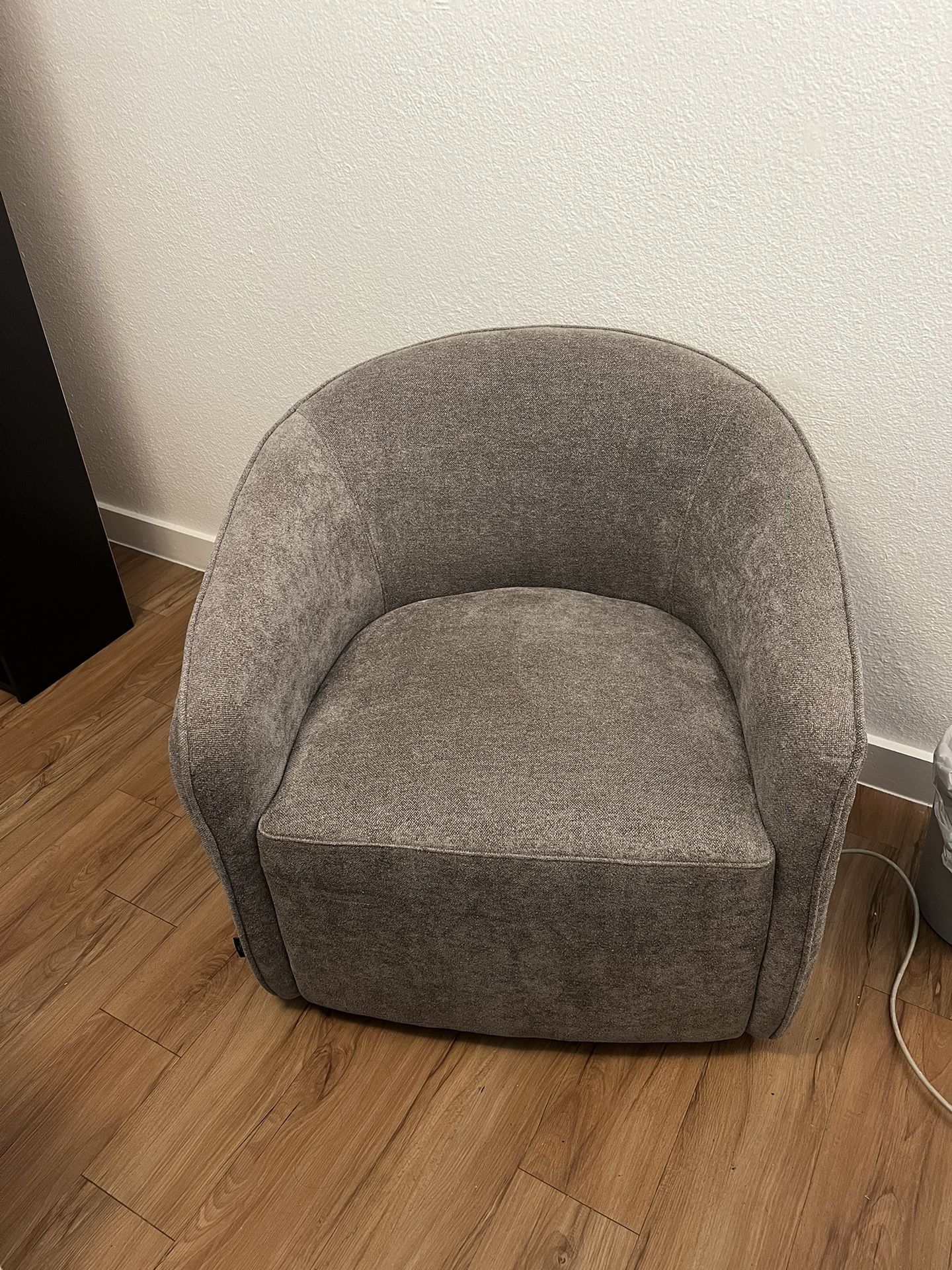 Gray Swivel Arm Chair