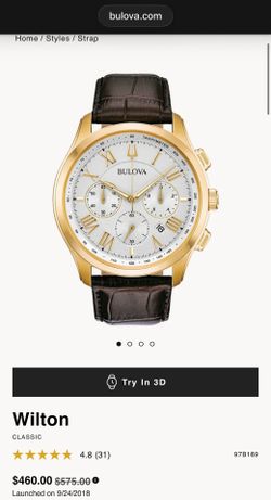 Bulova Men's Classic Wilton Leather Chronograph Watch - 97B169