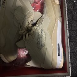 Off White Sail Jordan 4s