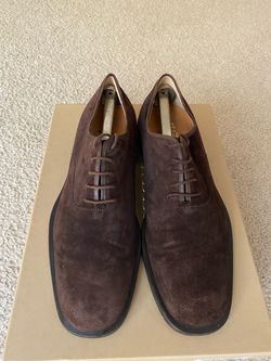 Brown Suede Oxford Dress Shoes