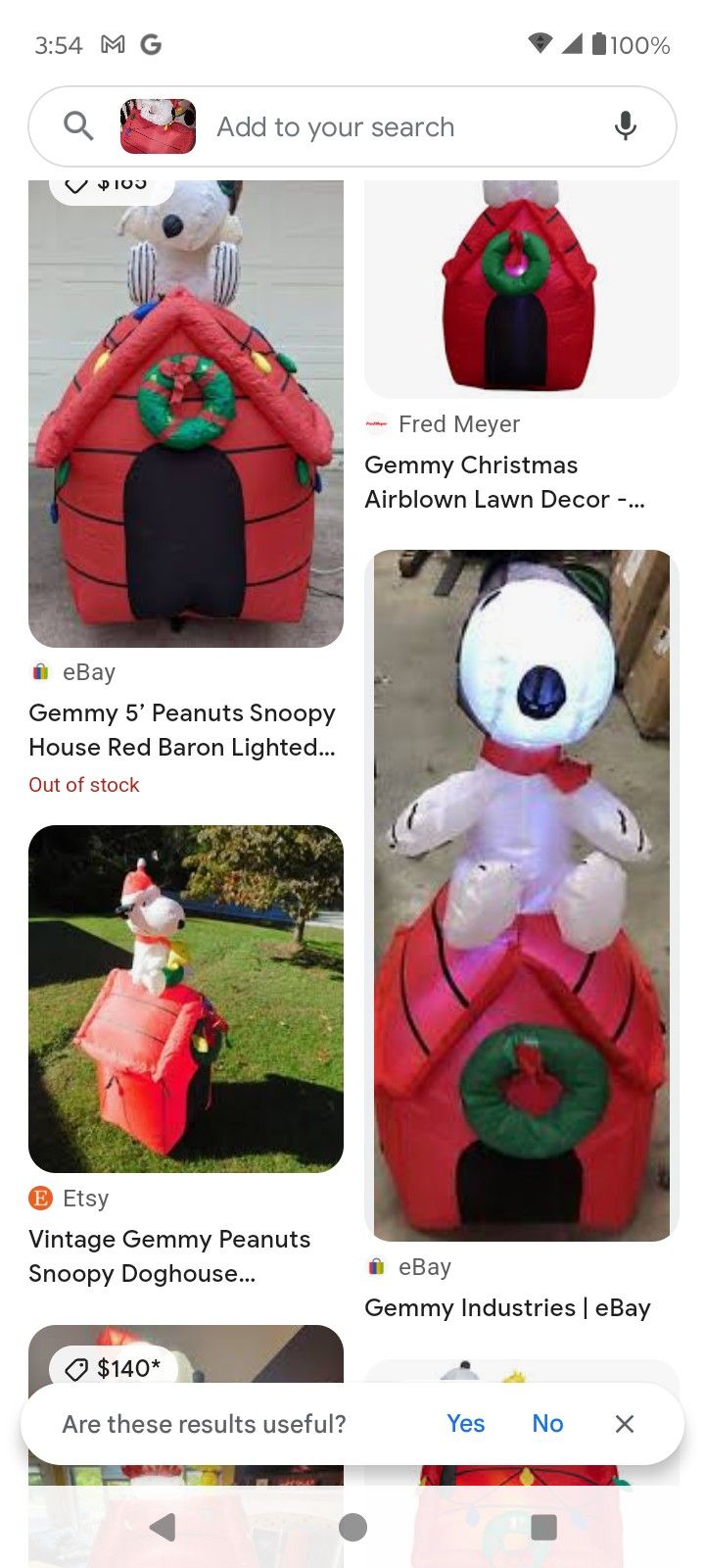 Blow Up Christmas Snoopy