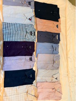 Like new - 14 Men’s branded Dress shirts  - size Large - make an offer