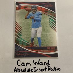 Cam Ward Tennessee Titans QB Absolute Short Print Insert Rookie Card. 