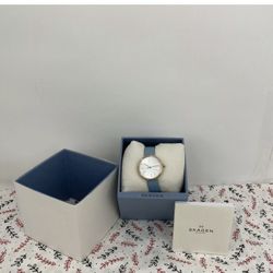 Skagen SKW2621 Signature White Dial Teal Leather Strap Women's Watch