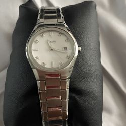 Ladies Casual/Dress  Bulova Mother of Pearl Diamond Face Watch