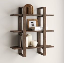 NEW Nathan James Benji Wall Shelf – Dark Brown