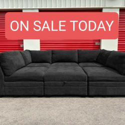 Modular Sectional Couch Sofa With Storage Ottoman 