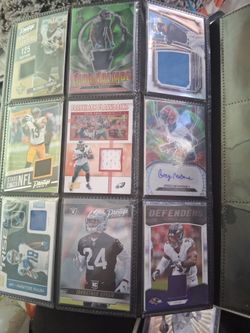 Folder full of sports cards