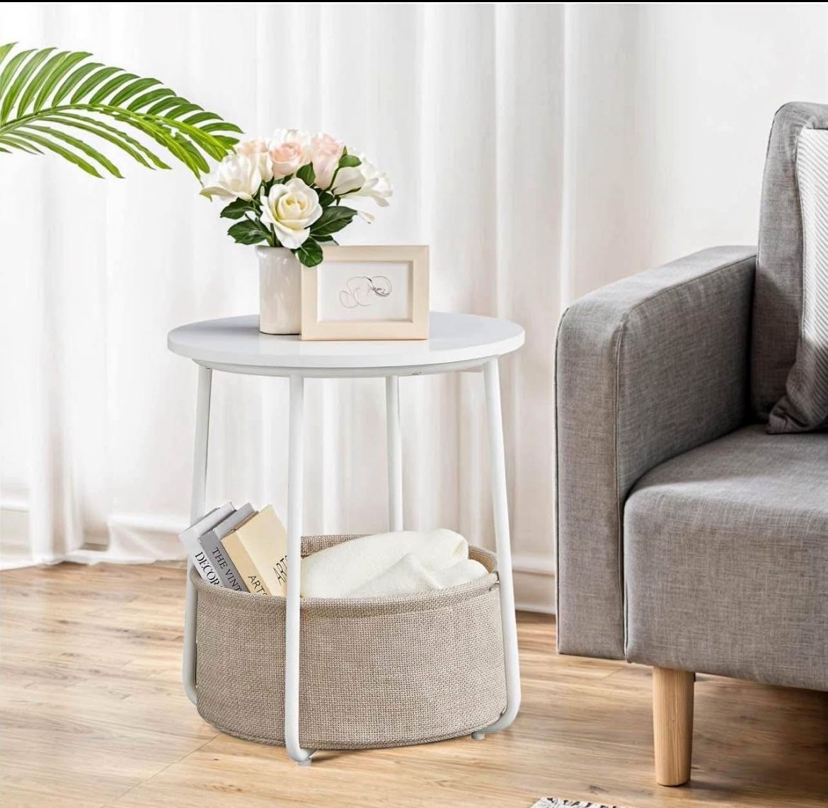 Round Side End Table / Nightstand