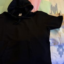 ZARA  Black Medium, Short Sleeve Hoodie New-no tags