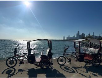 Pedicab bicycle with ￼trailer