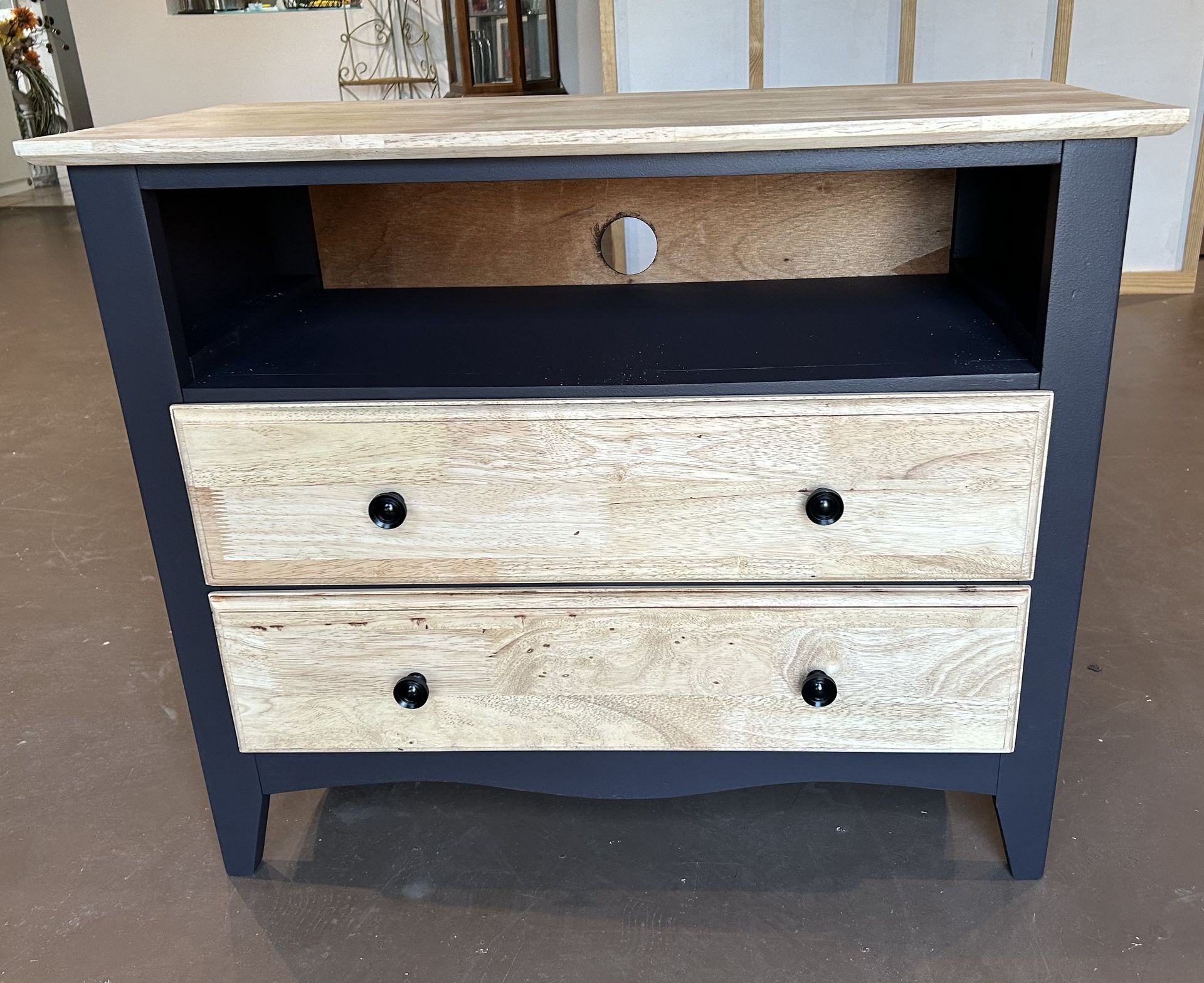dresser tv stand combo 12 Drawers TV Stand for 55'' TV Dresser for Bedroom, 49.2''L*11.8W''*35.4''H / Black main image 0