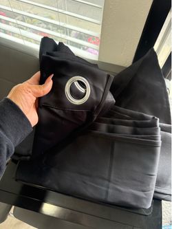 Black curtains