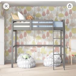 Full Size Loft Bed Solid Wood 