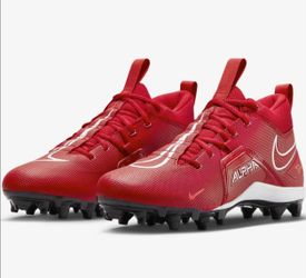 BRAND NEW  Nike Alpha Menace Pro 3 Football Cleats Red White Sizes 7.5, 9.5, 11, 12