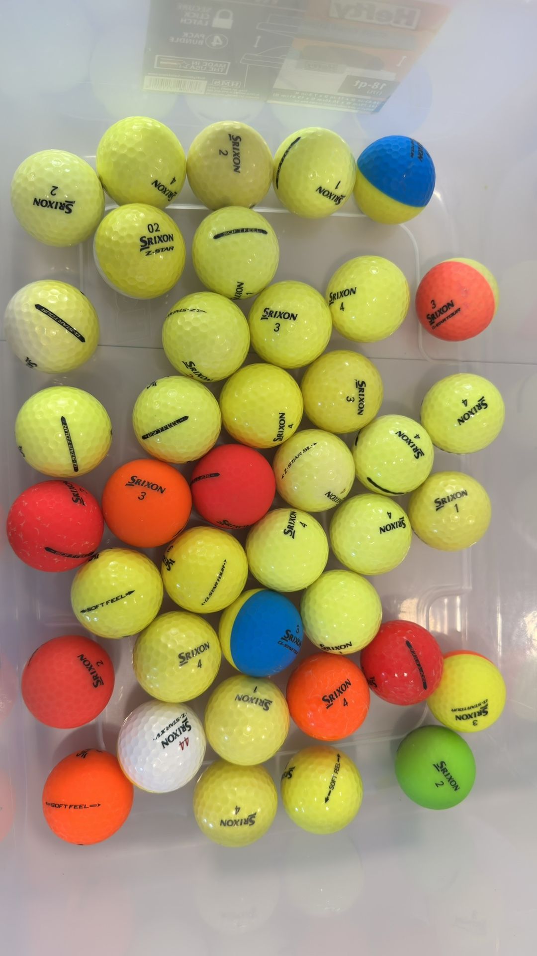 40 SRIXON COLOR MIX GOLF BALLS