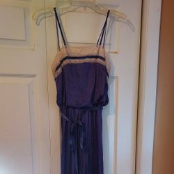 Flair Womens Purple Nightgown Nylon Lace Lingerie Silky USA Small Vintage