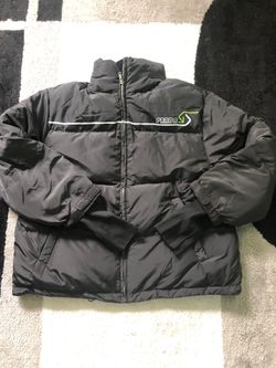 Prada puff jacket coat jacket black men's large hooded