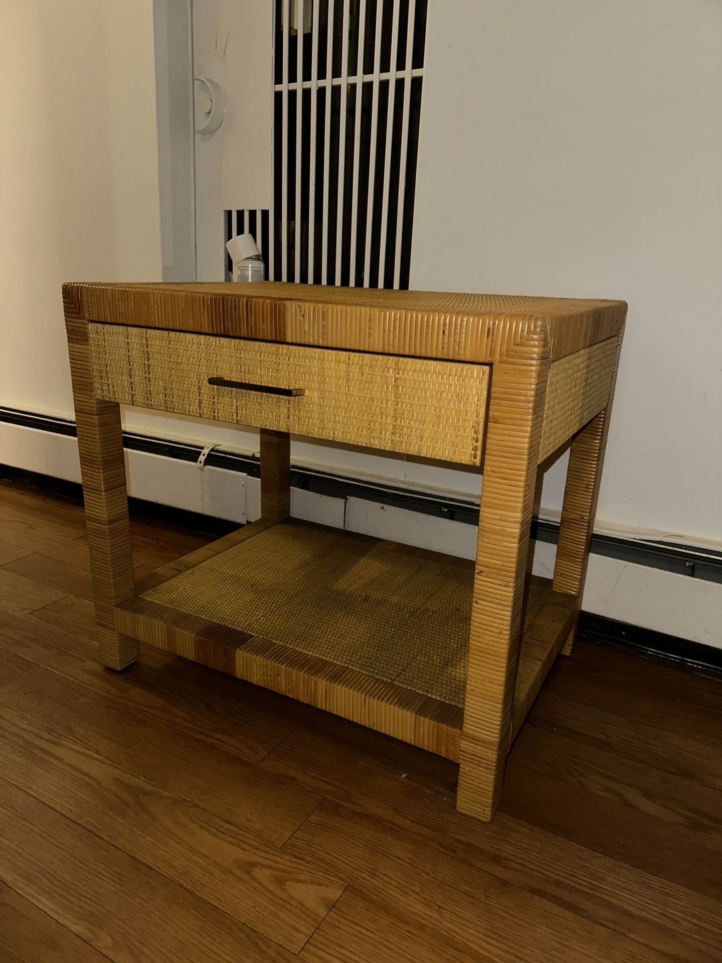 Wicker/Rattan Wood Nightstand