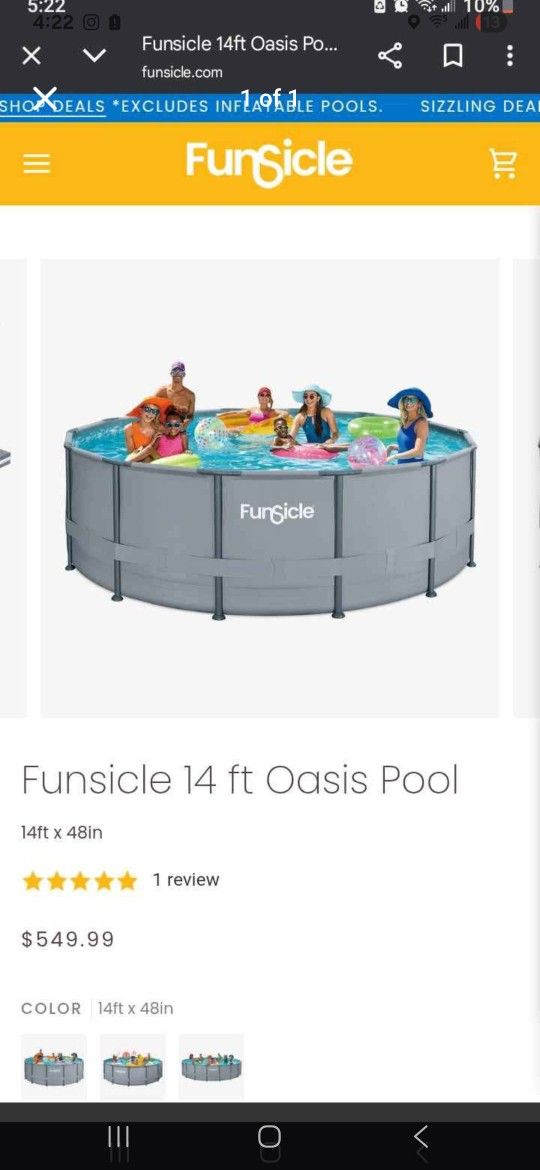 A Funsicle 15ft Oasis Pool