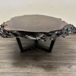 Black Walnut Burl Coffee Table — Live Edge — 42”x38”x18.75”