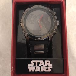 Disney Star Wars Accutime Wristwatch Darth Vader Analog Watch Black Silicone