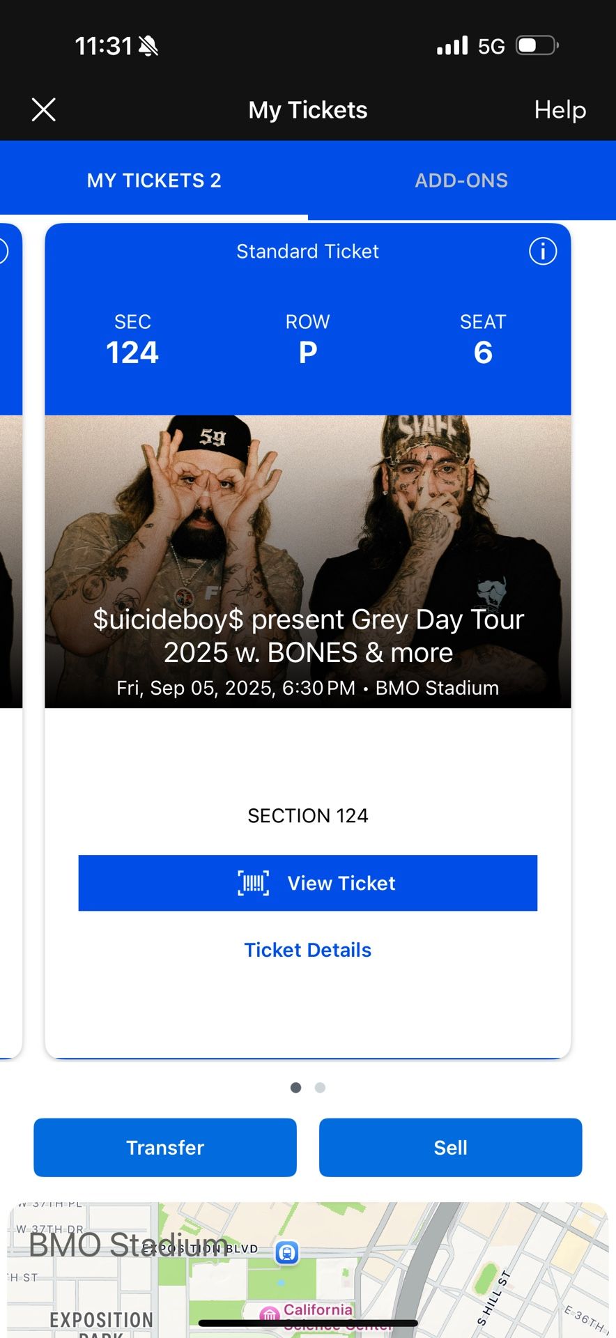 2 Suicideboys Ticket For Sale
