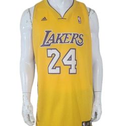 Kobe Bryant Los Angeles Lakers Adidas Gold Swingman Jersey Sewn Worn Once XXL


