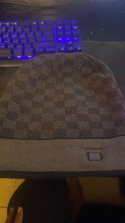 Gray Knit Beanie Hat