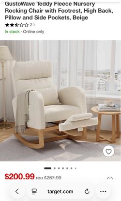Cream Nursing Rocking Chair