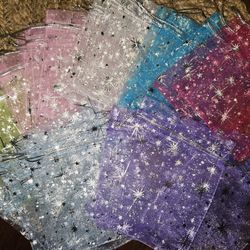 30 Organza Bags Star Gift Bags 