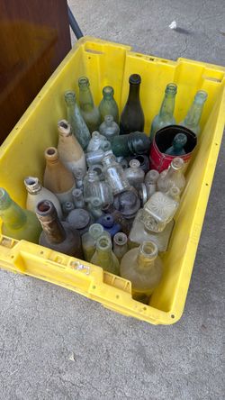 Lot of Vintage Antique Glass Bottles