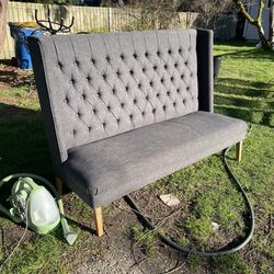 Modern Settee Bench ,loveseat Sofa Loveaseat Settee Sofa Bench High Back for Dining Living Room Hallway or Entryway .it is very good condition