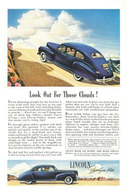 1941 Original Lincoln Zephyr and Cadillac Ads