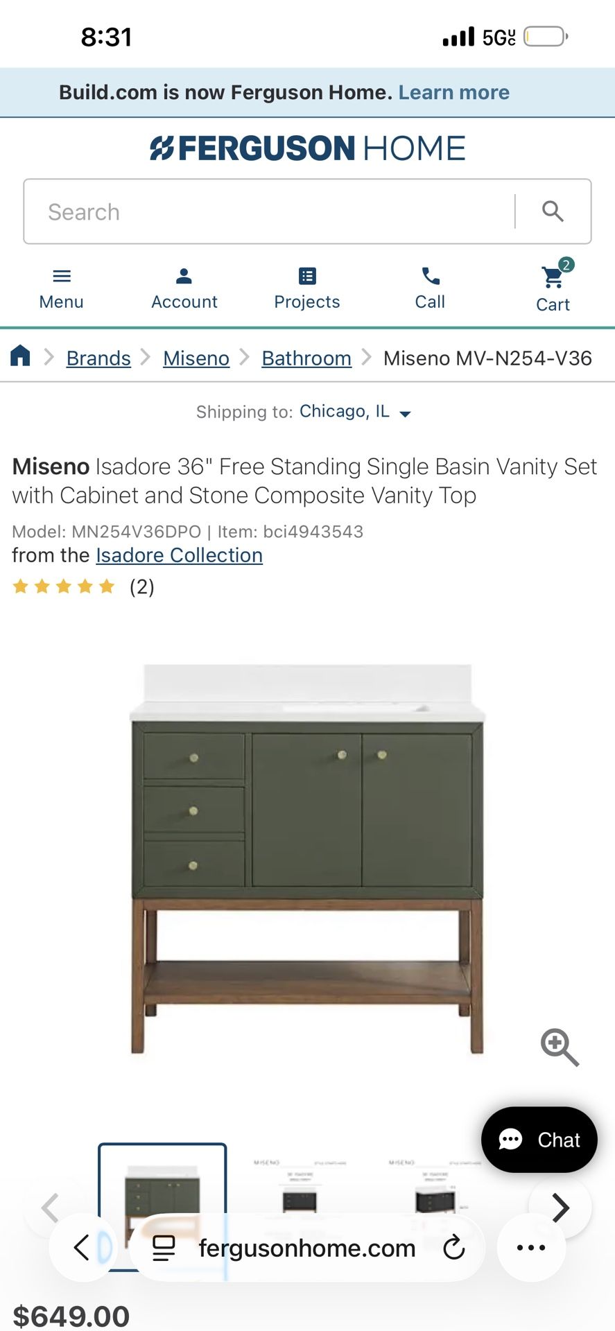 New 36” Bathroom Vanity