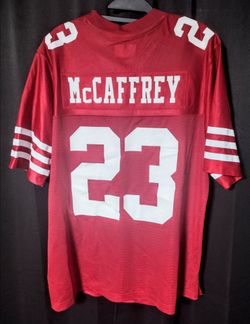 New Christian McCaffrey #23 San Francisco 49ers Mens M NFLPA Replica Jersey **Minor Imperfection on #23 in Front **