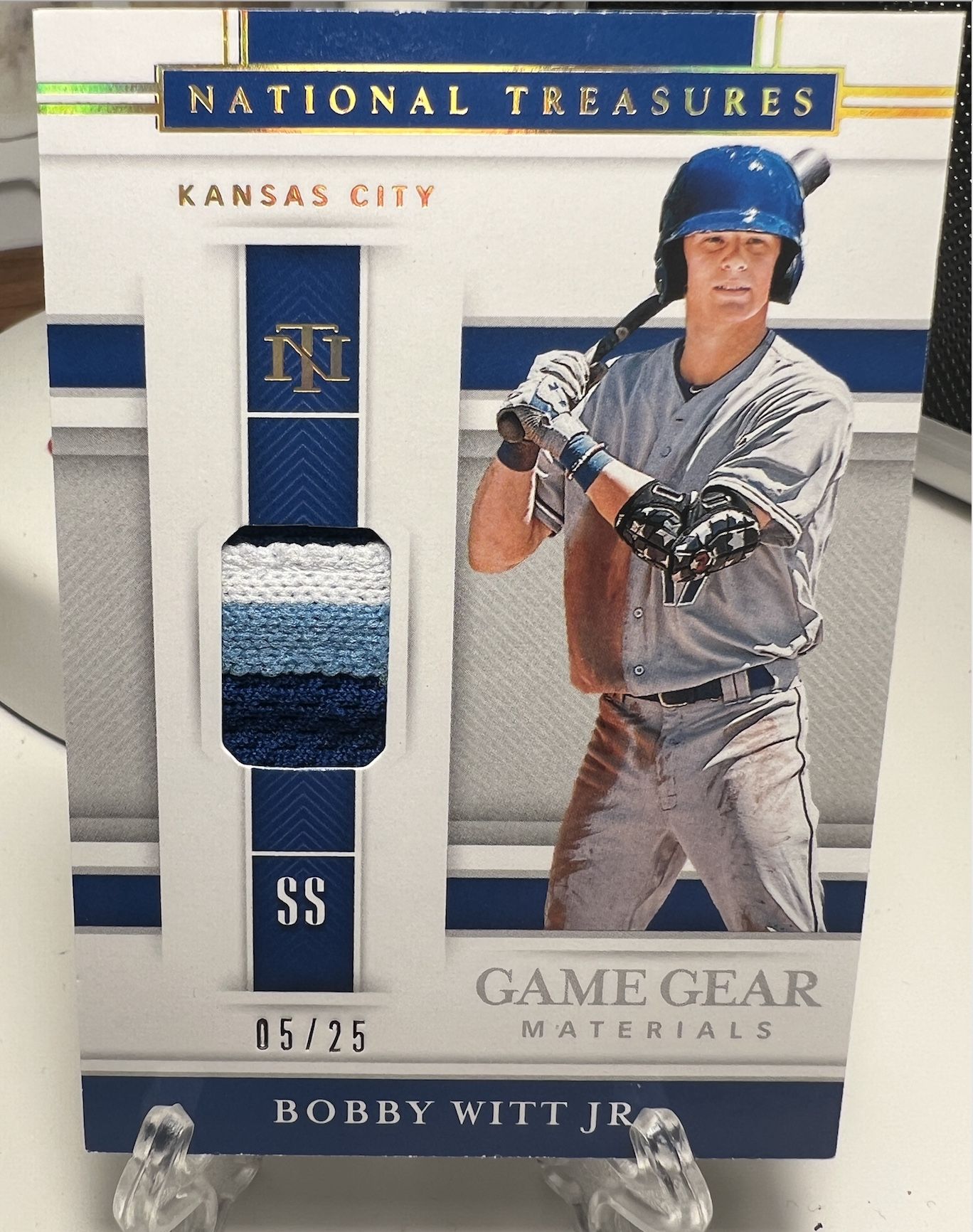 Bobby Witt 2020 Rookie National Treasures 3 Color Jersey #/25