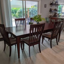 Solid Wood Dining Table + 6 Chairs 