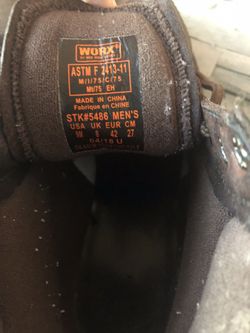 Steel toe work boots ( worx brand ) size 9