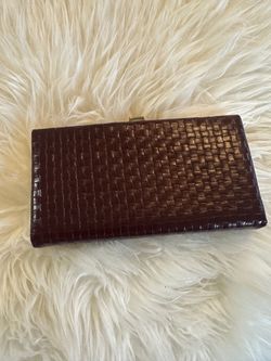 Vintage Shirl Miller Ltd. Burgundy Leather Clutch