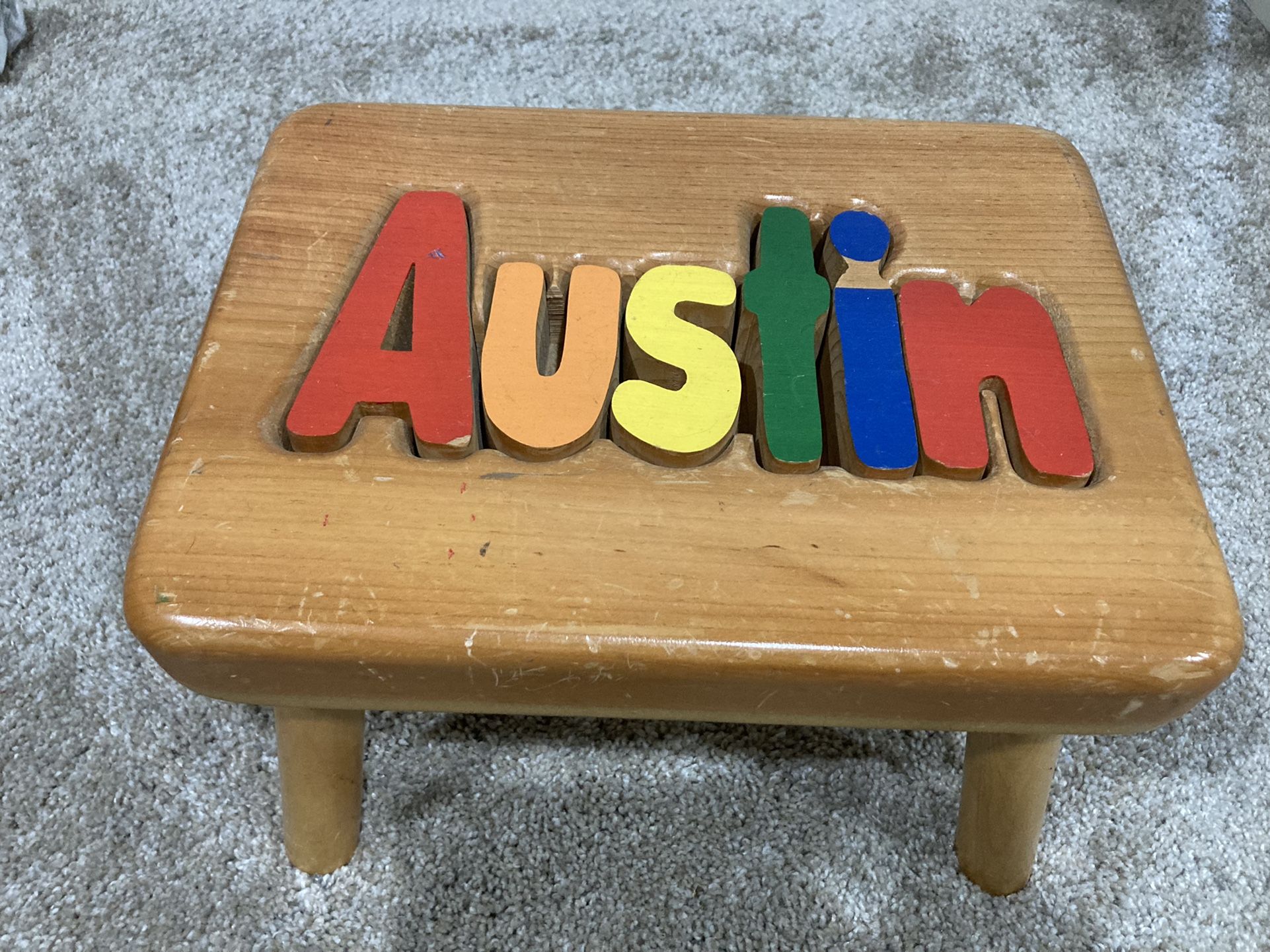 Name Puzzle Steps Stool 