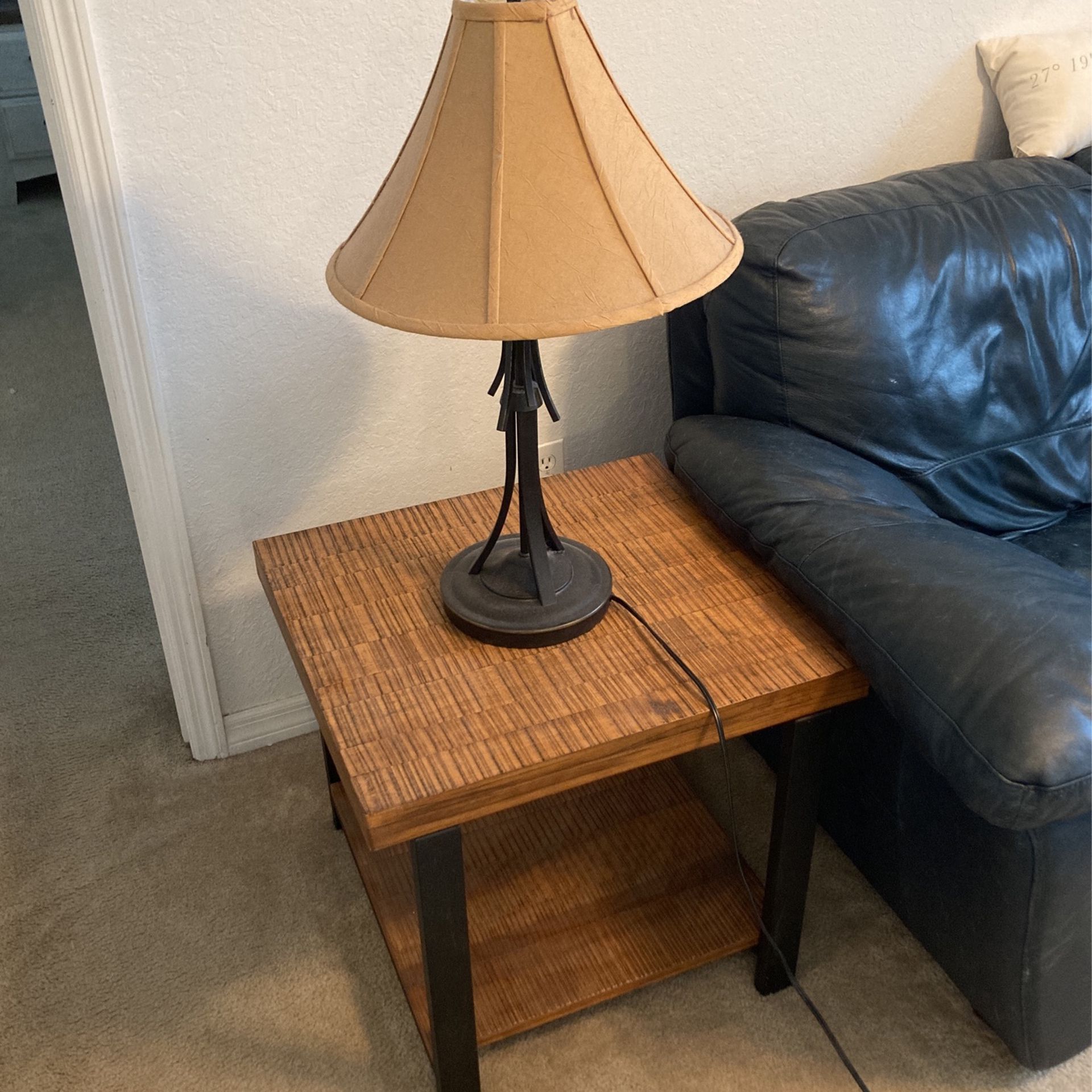 End Table And Lamp
